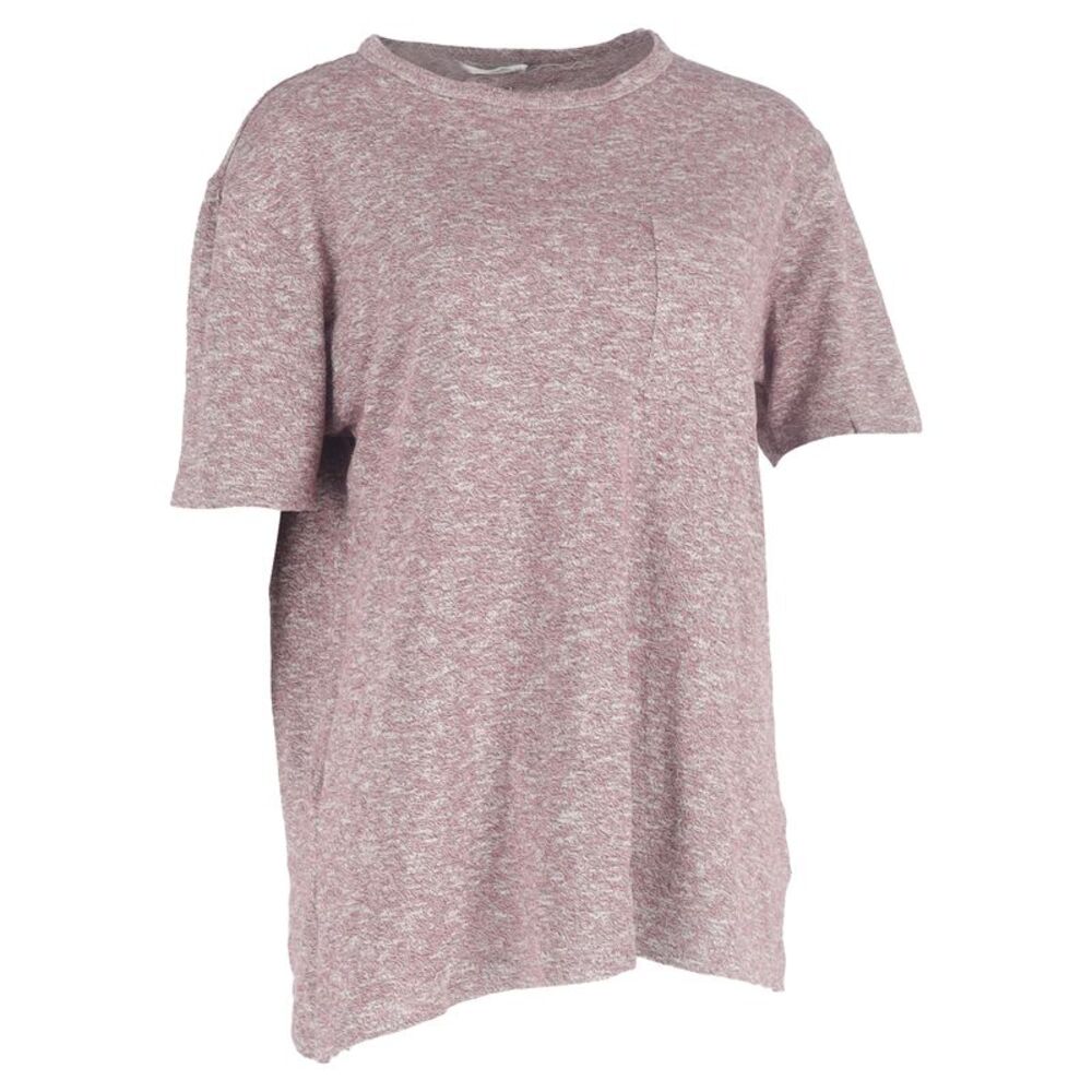 MR P. Mélange T-Shirt in Pink Cotton and Linen-Blend